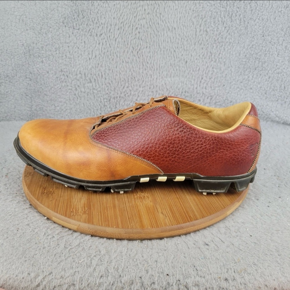Men's Adidas Gold Shoes Brown and Tan Leather Shoes